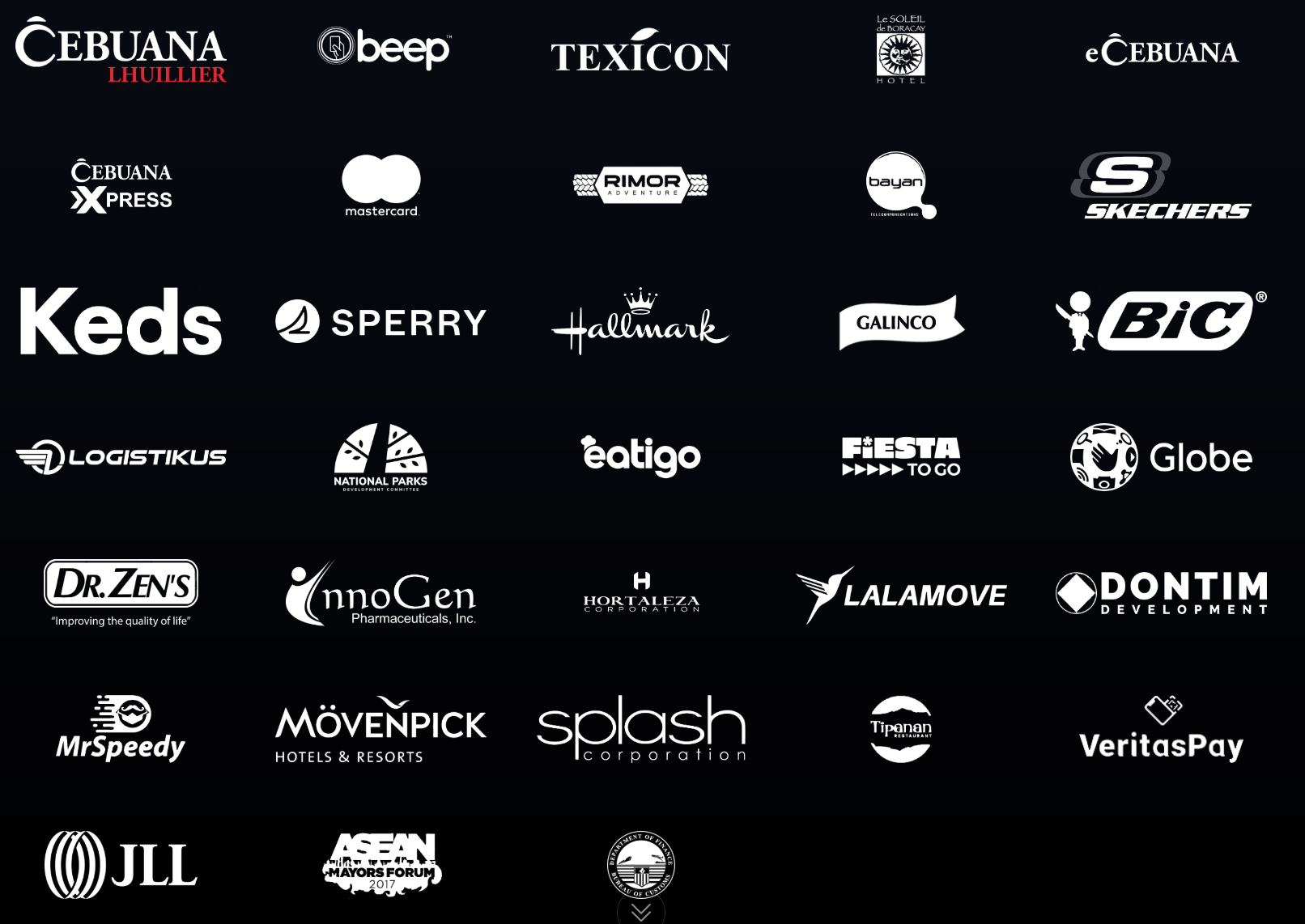 Logo board featuring Mindlab client brands